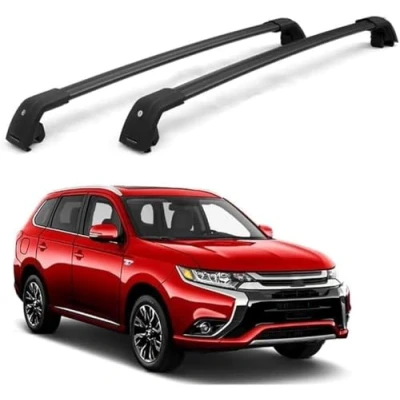 Image of zjxtnb Car Roof Rack Cross Bars, For Mitsubishi Outlander PHEV 2013 2016 2017 2018 2019 2020 Aluminum Cargo Bars Crossbars Luggage Rooftop Top Rail Boxe Basket Tray,B
