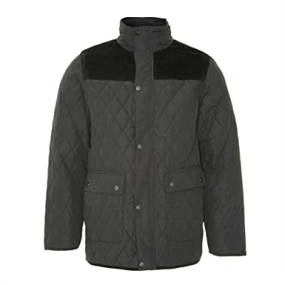 Image of Champion Mens Lewis Country Estate Quilted Fleece Coat Black M