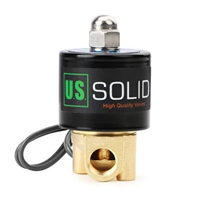 Image of U.S. Solid 1/4&quot; Brass Electric Solenoid Valve 24V DC Normally Closed VITON