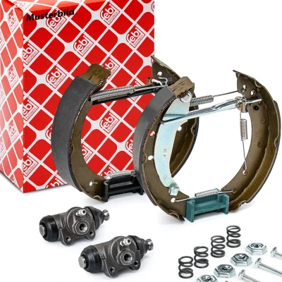 Image of 7701209591 brake Set, drum brakes FEBI BILSTEIN 37513 Rear Axle with wheel cylinder, accessories, attachment material
