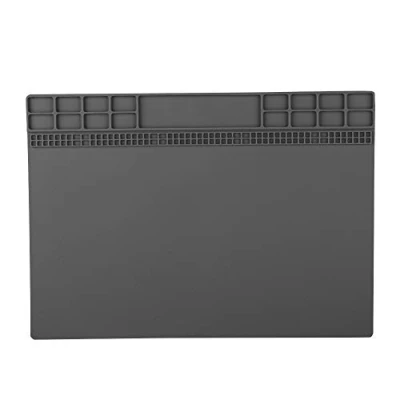 Image of wosume Magnetic Heat resistant Phone Computer Maintenance Platform Insulation Pad Mat, Anti Static Mat Solder Pad, Electronics Soldering Silicone for Phone(gray)