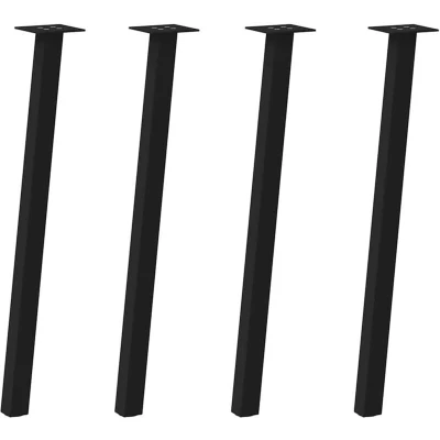 Image of vidaXL Console Table Legs 4 pcs Black 72 cm Steel