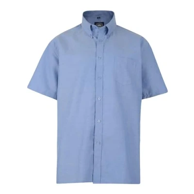 Image of KAM Men&#039;s Short Sleeve Shirts Plus Size Half Shirt with Pocket Casual Big &amp; Tall for Men, Denim Colour, 3XL