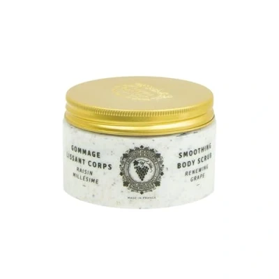 Image of Panier des Sens Body Scrub and Exfoliator with Grape Seed Oil, Organic Extract from Provence, Pumice Enriched Exfoliant 95% Natural Ingredients 280ml
