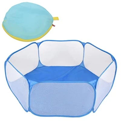 Image of Kids Ball Pit, Playpen Pit Pool Folding Ocean Play Tent Portable Collapsible Storage Cartoon Baby Funny Gift for Toddlers Indoor Outdoor Playing