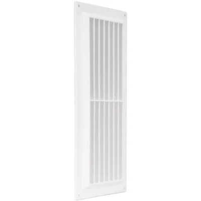 Image of 5&#039;&#039; x 12&#039;&#039; Inch / 130 300 mm Plastic Vent Cover White Rectangular Soffit Exhaust Ventilation Louver Air Inlet Grille Built in Screen Mesh HVAC Duct