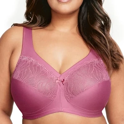 Image of Glamorise Full Figure Plus Size MagicLift Natural Shape Support Bra Wirefree #1010 Red Violet