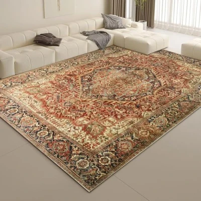 Image of Aspire Homeware Rugs for Bedroom Living Room Extra Large 240x320 cm Traditional Area Cashmere Style Soft Short Pile Vintage Rug Carpet Dining Easy To Clean, Majestic