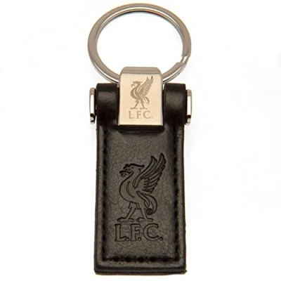 Image of Liverpool FC Embossed Liverbird Leather Key Fob Keyring