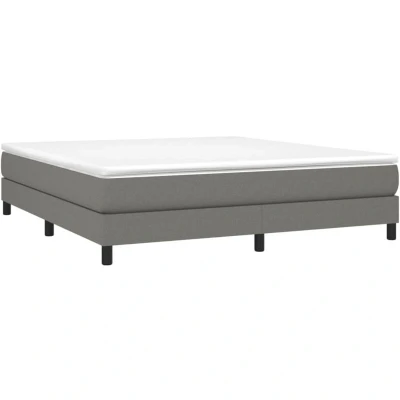 Image of vidaXL Bed Frame without Mattress Dark Grey 180x200 cm Super King Fabric