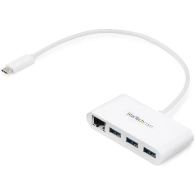 Image of StarTech.com 3 Port USB C Hub w/ Gigabit Ethernet Type to x A Multi 3.0 for MacBook Pro (HB30C3A1GEA)
