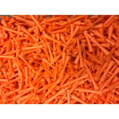 Image of Great Value 50 x Masters Long ORANGE Castle Golf Tees