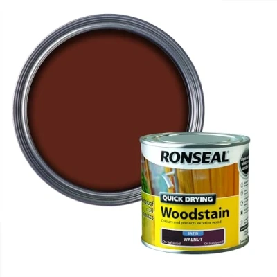 Image of Ronseal QDWSW250 250ml Woodstain Quick Dry Satin Walnut