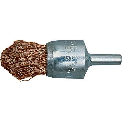 Image of 24mm 30SWG Pointed End DE carb Brass Coated Brush
