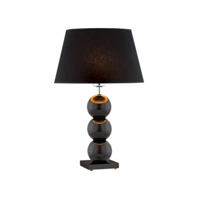 Image of Fudżi Table Lamp With Round Tapered Shade Black, Black