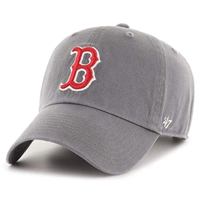 Image of 47 Brand Relaxed Fit Cap MLB CLEAN UP Boston Red Sox grey