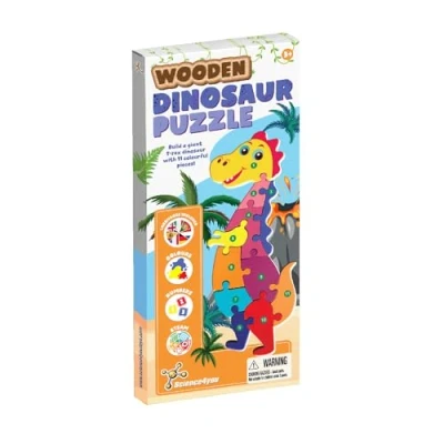 Image of Science4you 1254 Wooden Puzzle Toddler Jigsaw to Learn Numbers, 11 Pieces Dinosaur, Educational Toy for Kids, The mom’s Choice Gift Boys &amp; Girls Age 2 3 4