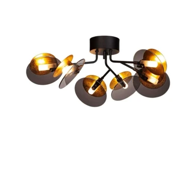 Image of By Rydéns Turno ceiling light, black 6 bulb