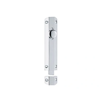 Image of Carlisle Brass AQ82 Surface Bolt C/W Extruded Flat &amp; Angle Keeper, Polished Brass, 150 mm (6&quot;)