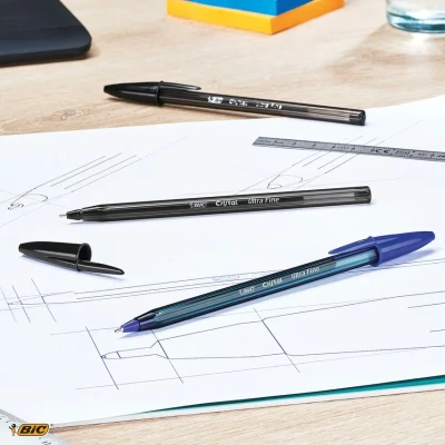Image of Bic Crystal Exact Fine Point Pens (0.7 mm) Blue, Box of 20