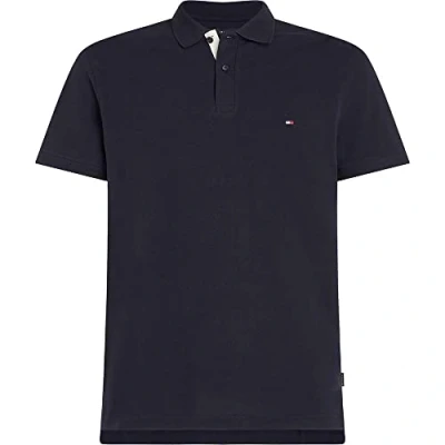 Image of Tommy Hilfiger Men&#039;s Regular Fit Short Sleeve Polo Shirt, Blue (Desert Sky), S