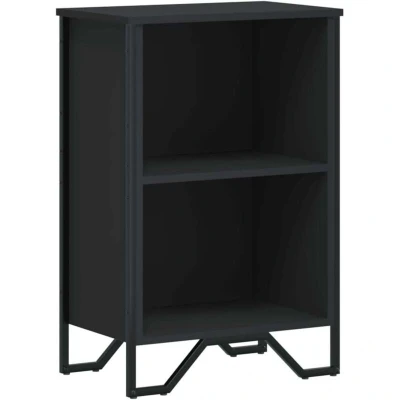 Image of vidaXL Bookcase Black 50x31x74.5 cm Engineered Wood