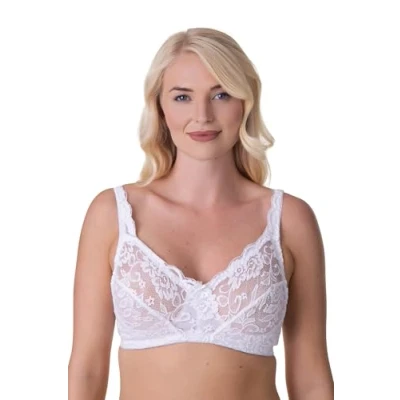 Image of Camille Womens Soft Lace Cup Non Wired Bra White 42C