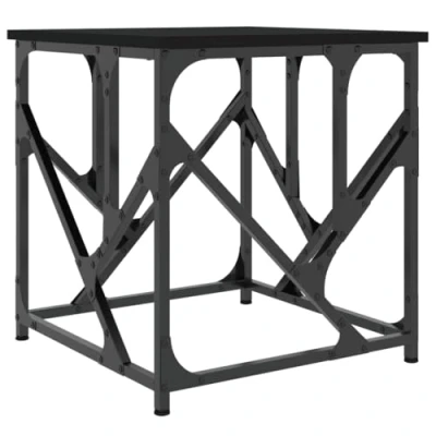 Image of vidaXL Coffee Table Black 45x45x47.5 cm Engineered Wood