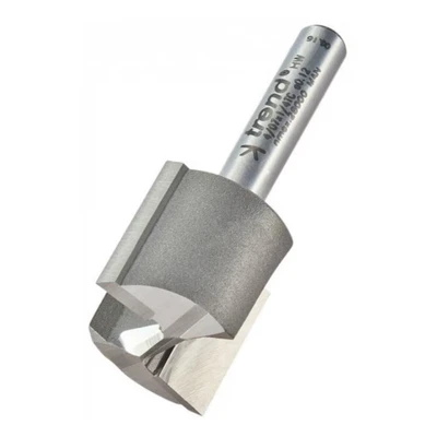 Image of Trend Professional Straight Two Flute Router Cutter Bit, 1/4 Inch Shank, 22.2mm Cut Diameter and 19mm Length, Tungsten Carbide Tipped, 4/07X1/4TC
