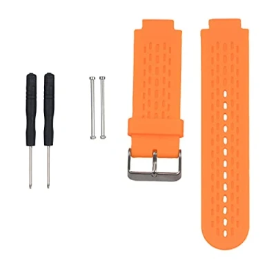 Image of Huwokxix Watch Strap compatible with Garmin Approach S2/Approach S4,Adjustable Silicone Sports Replacement Band (Orange)