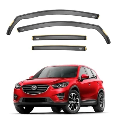 Image of ISPEED Wind Deflectors for MAZDA CX 5 MK1 2011 2017 Door SUV 4pc Set Keep Your Car Ventilated In Rain Reduce Turbulence Tinted Channel Type