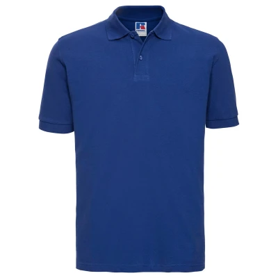 Image of Russell Athletic Mens Classic Cotton Pique Polo Shirt (Bright Royal Blue) Navy/Blue Size Small