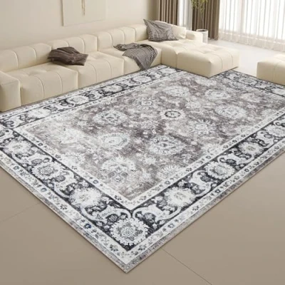 Image of Aspire Homeware Rugs for Bedroom Living Room Extra Large 240x320 cm Traditional Area Cashmere Style Soft Short Pile Vintage Rug Carpet Dining Easy To Clean, Harmony