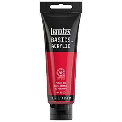 Image of Liquitex Basics Acrylic, 118 ml Tube Primary Red
