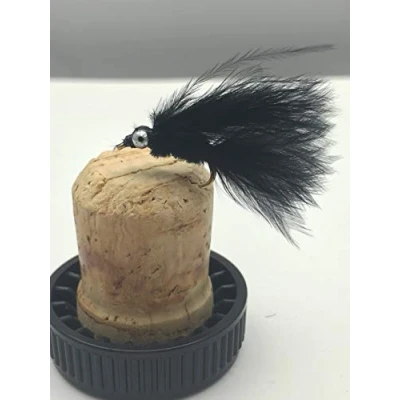 Image of BestCity Fly Fishing PRIME collection Mini Cats Whiskers Black lures for trout Size 12 Pack of 8 UK Packed