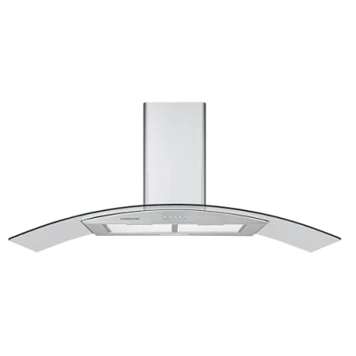 Image of Cookology CGL100SS/A Energy A Rated Stainless Steel 100cm Curved Glass Chimney Cooker Hood