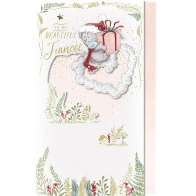 Image of Me To You Bear Beautiful Fiancee Handmade Christmas Card