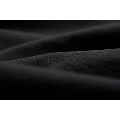 Image of L1NK STUDIO Flat sheet single bed 90 cm or 35&quot; inches (160X280 63&quot;X110&quot;) 100% cotton (Percale 200 threads) Plain dyed NEGRO