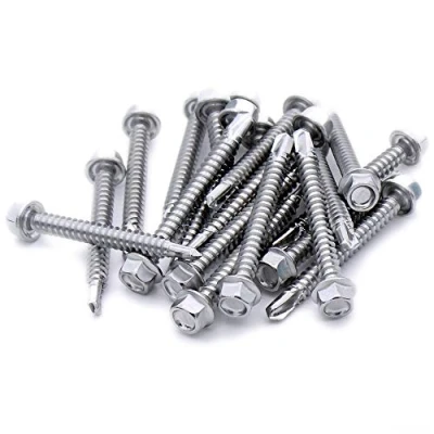 Image of No.12 x 1.3 (5.5mm 32mm) Hex Self Drilling Screw (Flanged) Stainless Steel (A2) (Pack of 20)