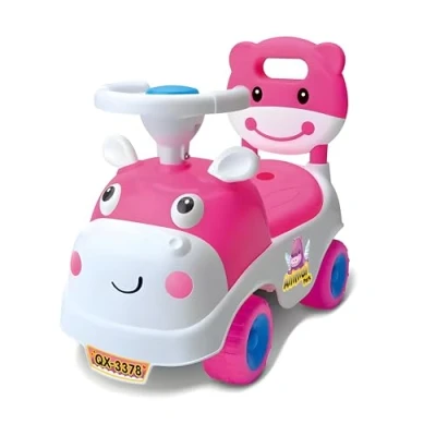 Image of RLS My First Ride on Kids Toy Hippo Car push Along for Toddlers and Infants Walker with Storage