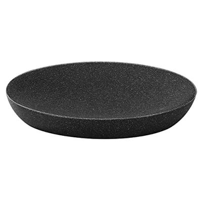 Image of Luxspire Soap Dish, Resin Tray Holder Container Box, Marble Pattern Oval Plate Case, Sponge Dish Scrubbers for Bathroom Vanity Shower Kitchen Sink Counter Top, Gravel Black