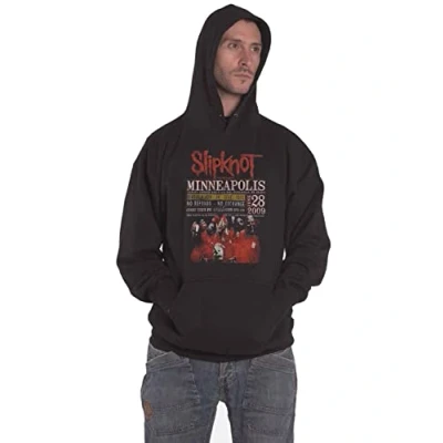 Image of Slipknot Hoodie Minneapolis 2009 Band Logo Official Mens Black Pullover M