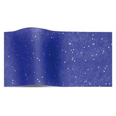 Image of MustBeBonkers 10 GEMSTONE WRAPPING TISSUE PAPER SHEETS LUXURY SPARKLY GLITTER GEM 35x45cm (Blue)