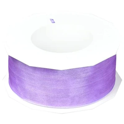 Image of C.E. Pattberg Präsent Four Seasons Organza wired edge Ribbon Lilac 40 mm width, 25 m length