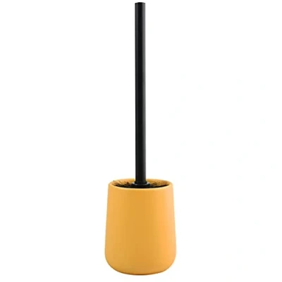 Image of MSV Maonie Toilet Brush Set Ceramic Matt Yellow, Saffron Mat, Unique