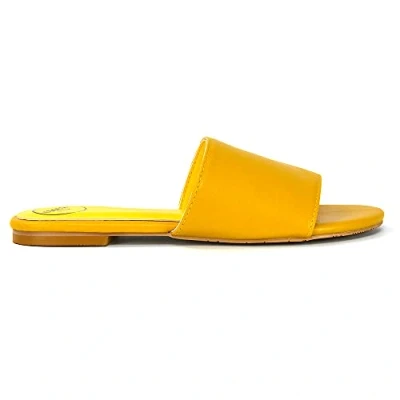 Image of Womens Flat Sliders Sandals Ladies Casual Synthetic Leather Slip On Mule Shoes Size 3 8