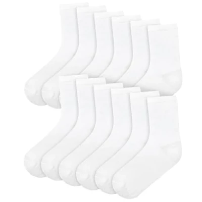 Image of A2Z Ladies Cotton Rich Plain Socks Luxurious Soft 970 6 Pack White 4 7