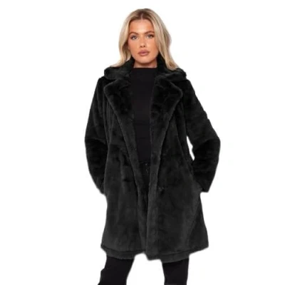 Image of SS7 Womens Faux Fur Coat Black