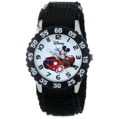 Image of Disney Kids&#039; W000975 Mickey Stainless Steel Time Teacher Watch with Nylon Strap