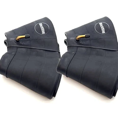 Image of BlackRing 2x Inner Tubes 16x6.50 8 TR87 Bent Metal Valve Ride On Lawn Mower Garden Tractor 16x650x8